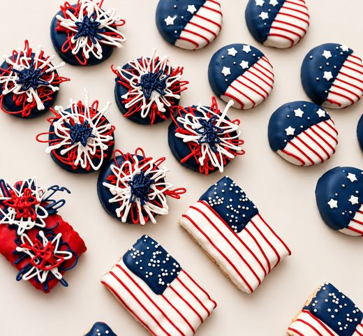 4th of July Oreos & Rice Krispies Treats